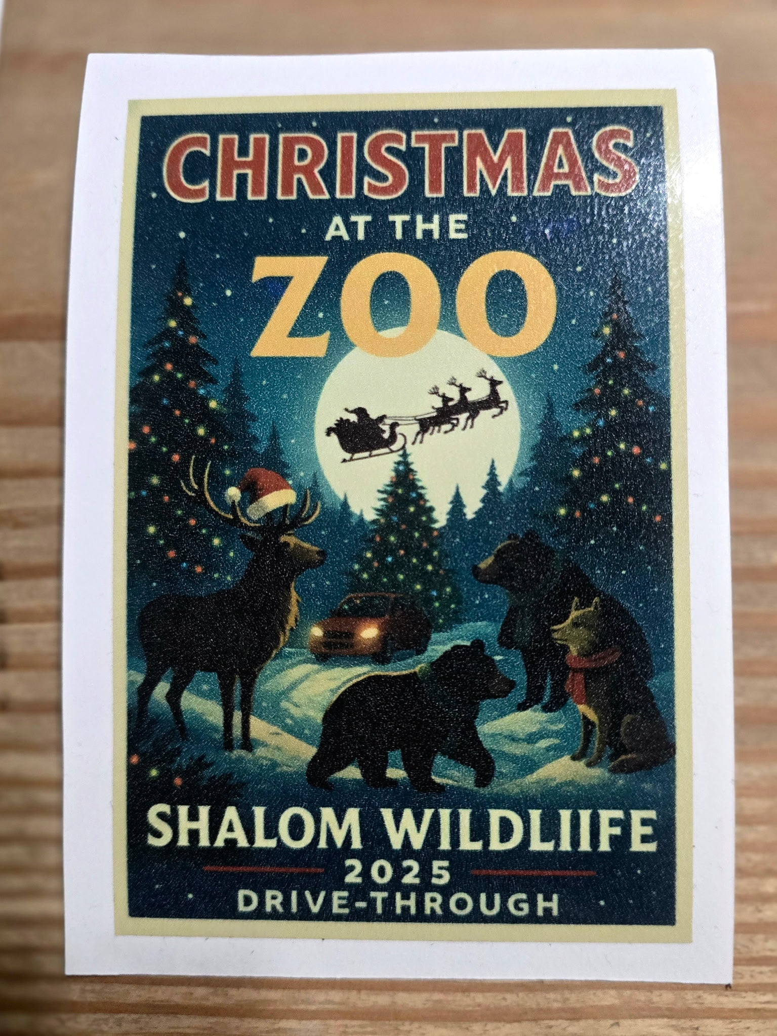 🎄 Shalom Wildlife Holiday Drive-Through Stickers