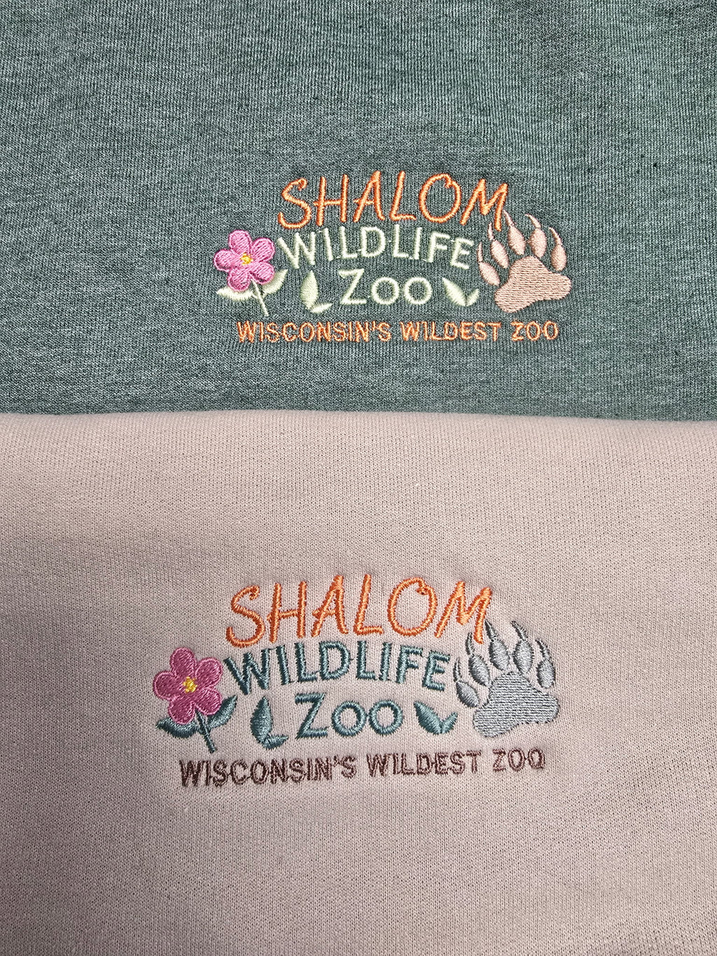 Shalom Wildlife Zoo Crewneck Sweatshirt W/ Flower Logo