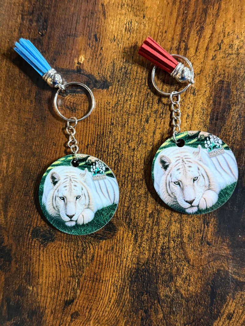 Shalom Wildlife Zoo Two Sided Tiger Keychain 🐯