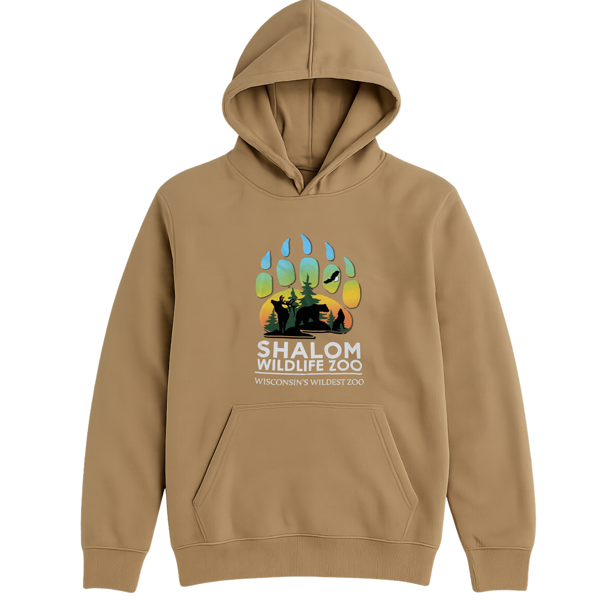 NEW Shalom Wildlife Zoo Logo Hoodie – Coyote Brown