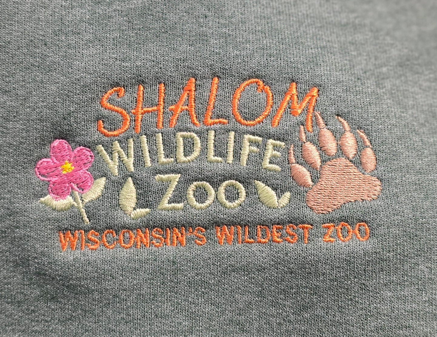Shalom Wildlife Zoo Crewneck Sweatshirt W/ Flower Logo