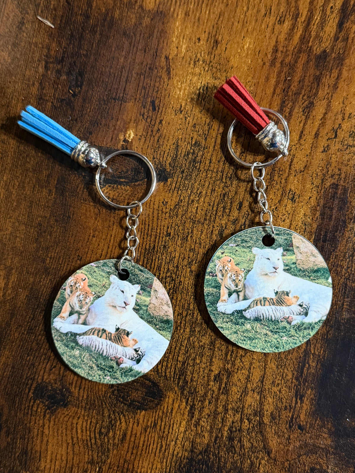 Shalom Wildlife Zoo Two Sided Tiger Keychain 🐯