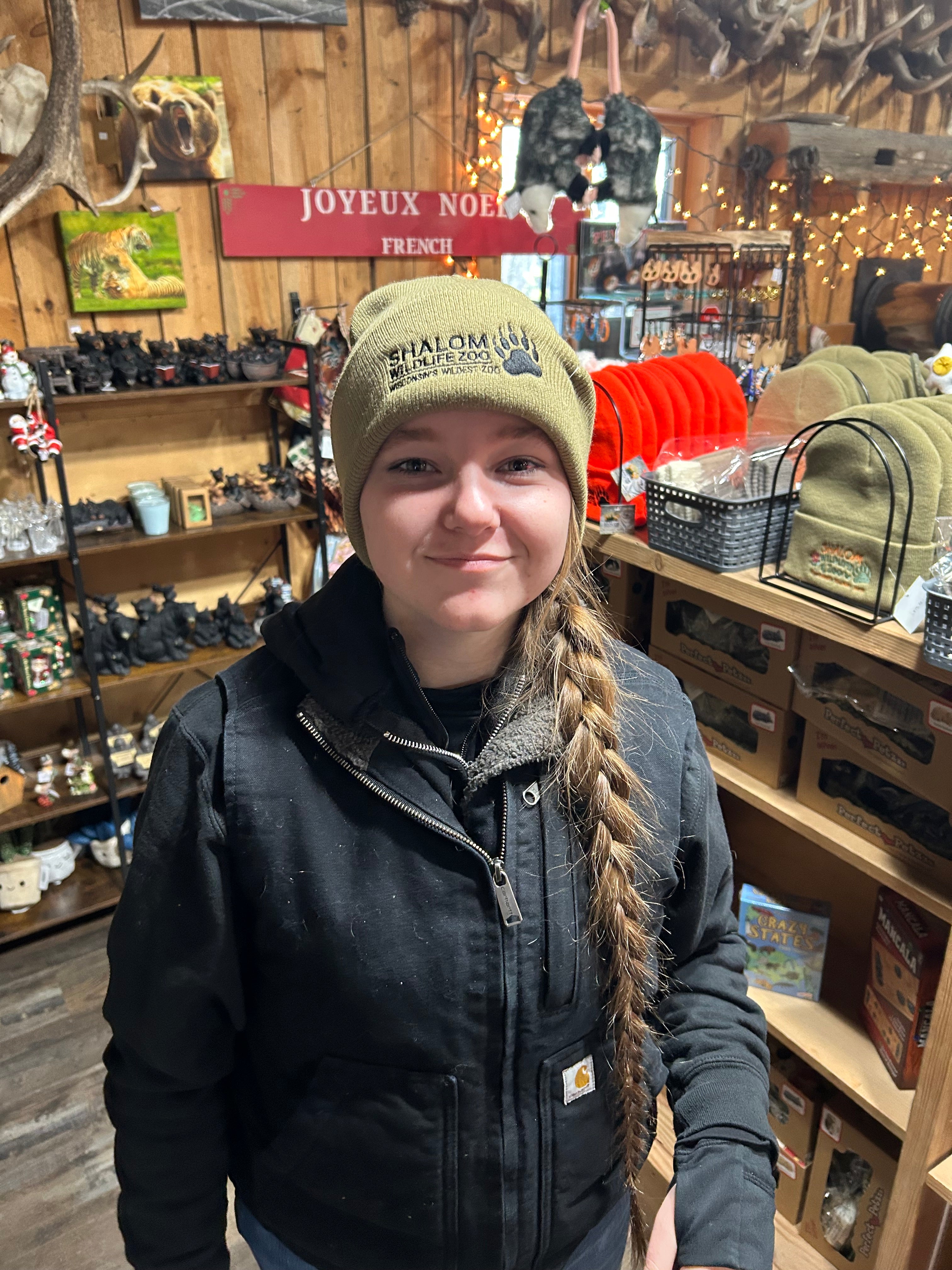 Shalom Wildlife Embroidered Beanie- Black Logo