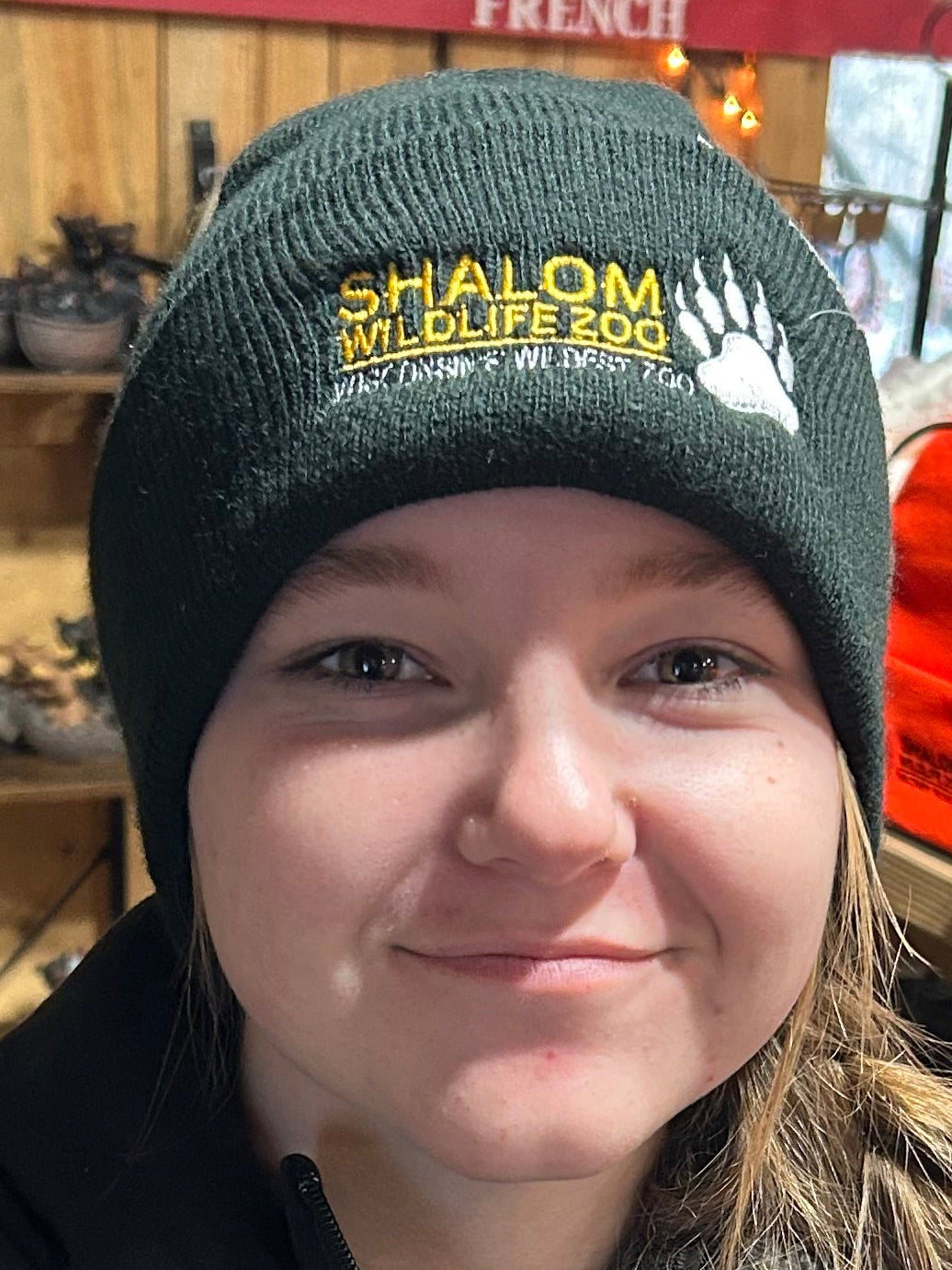 Shalom Wildlife Zoo Limited-Edition Black Beanie (Gold & Silver Embroidery)