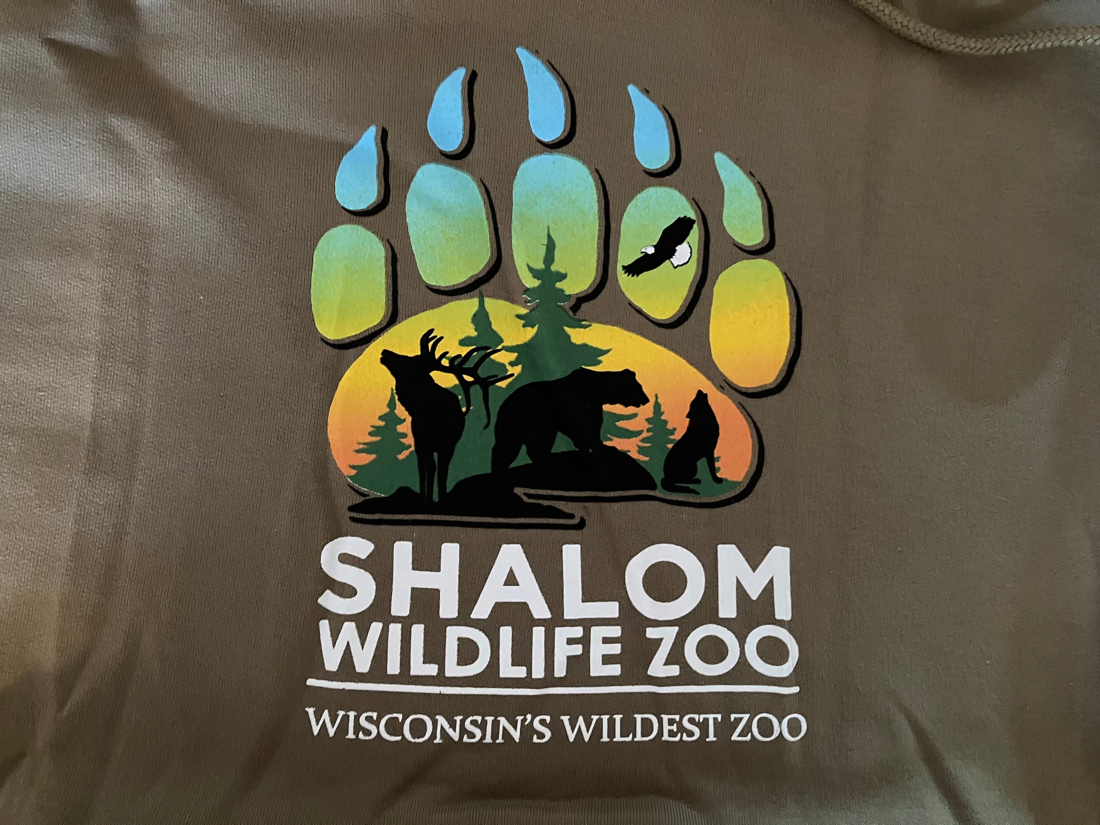 NEW Shalom Wildlife Zoo Logo Hoodie – Coyote Brown