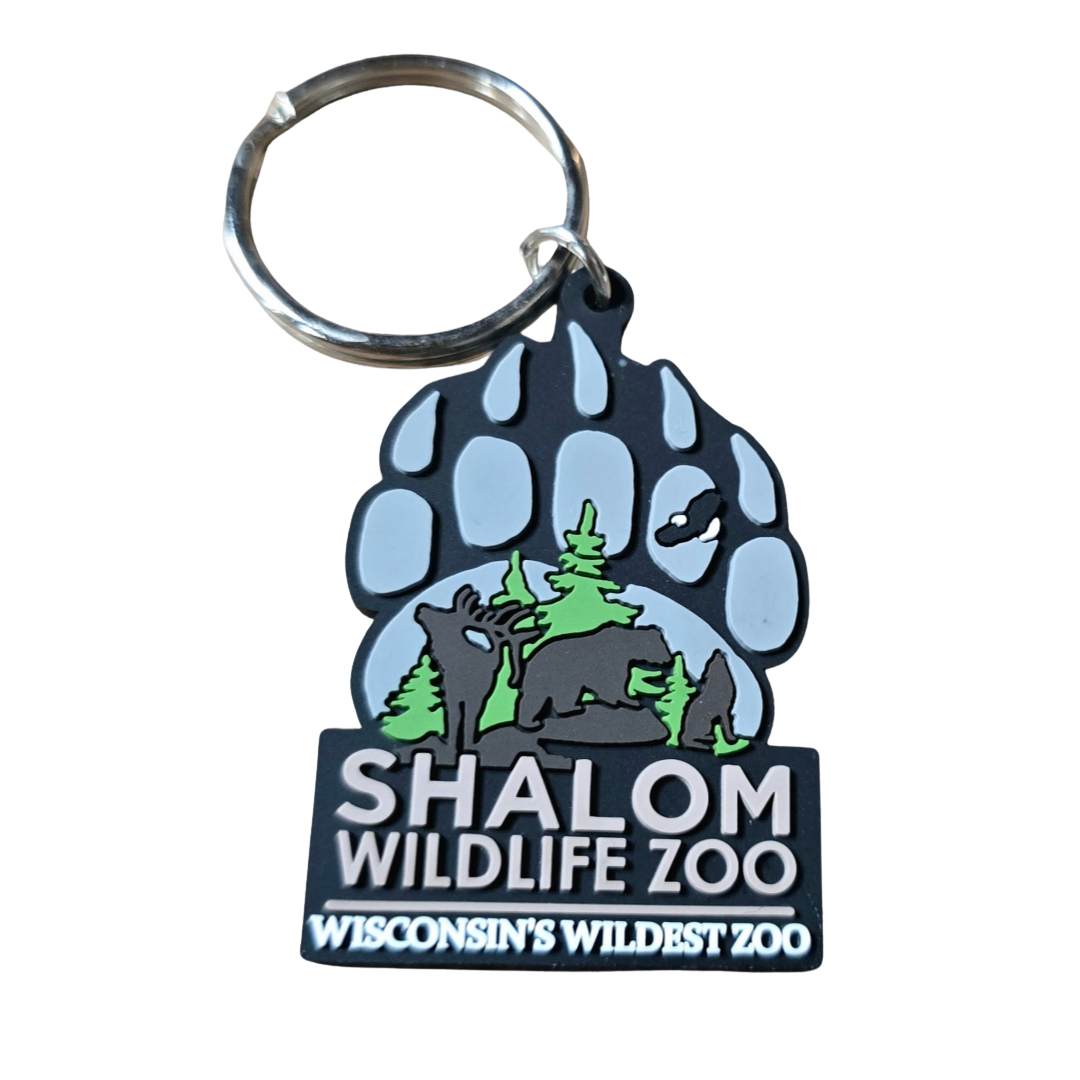 Shalom Wildlife Zoo Paw Print Keychain