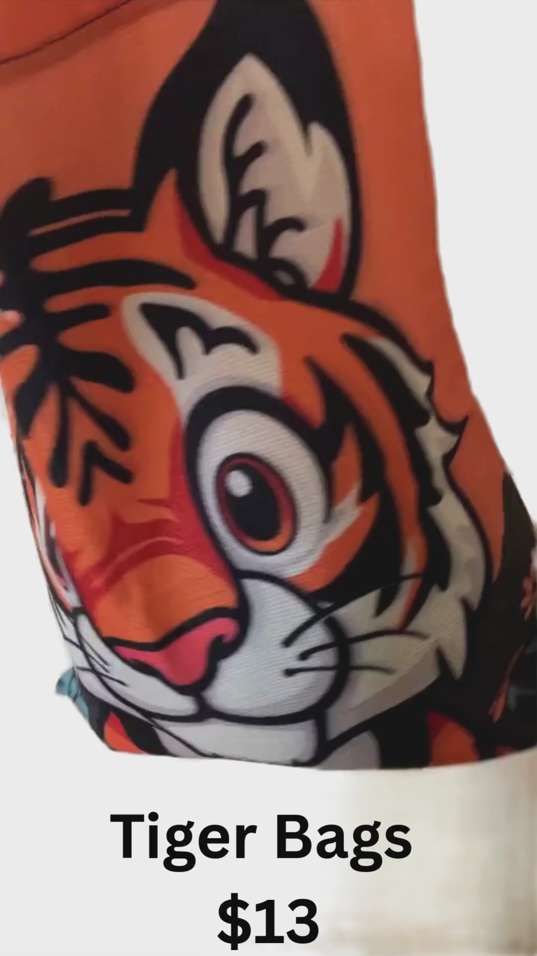 Tiger Face Reusable Tote Bag – Shalom Wildlife Zoo