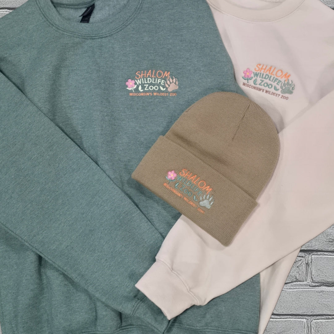 Cozy Winter Bundle Beanie + Your Choice of Teal or Coyote Brown Crewneck