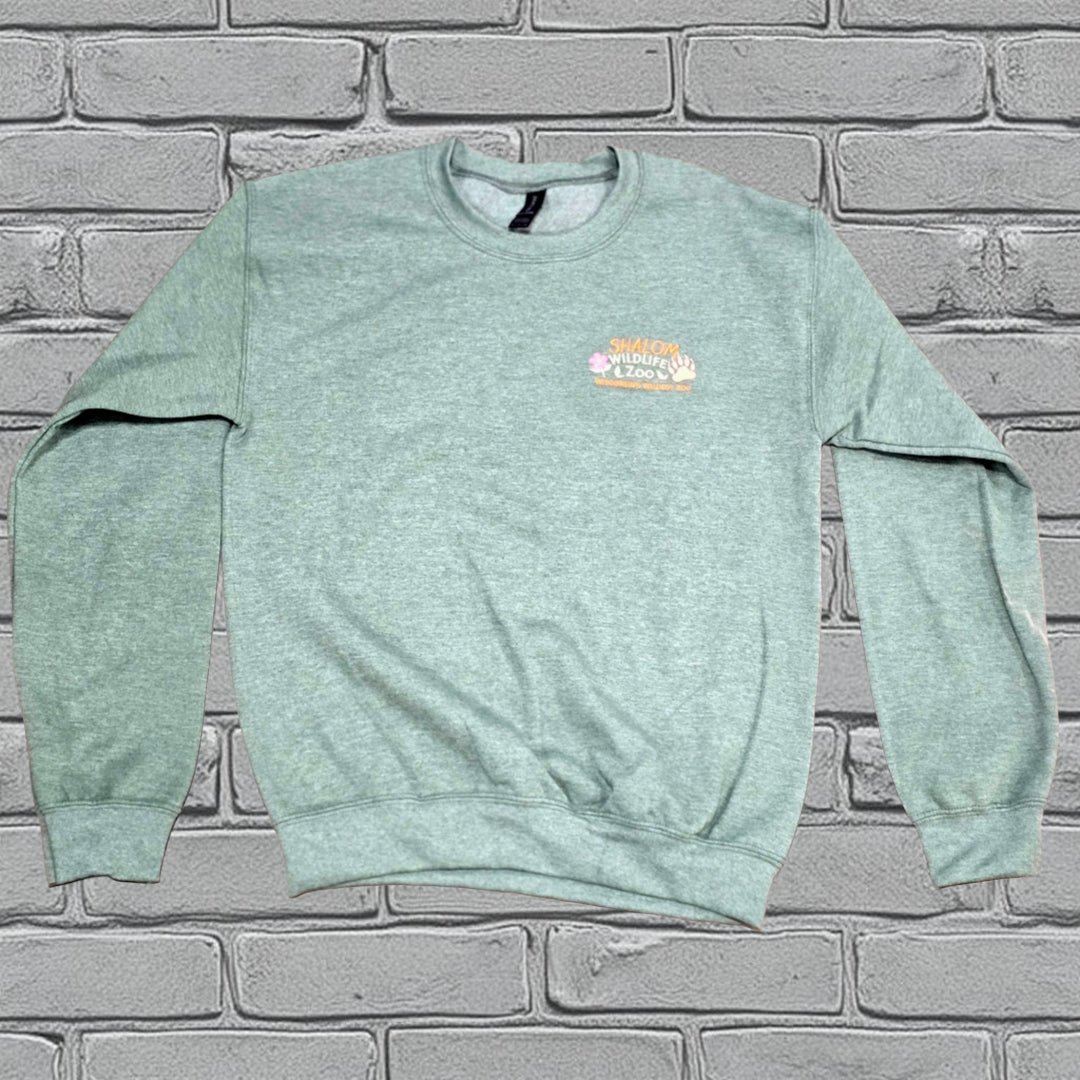 Shalom Wildlife Zoo Crewneck Sweatshirt W/ Flower Logo