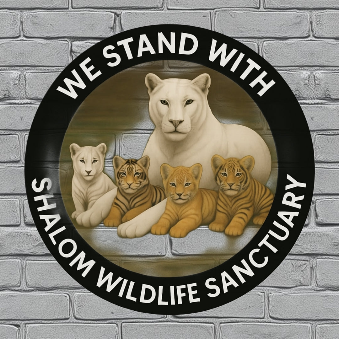 “We Stand With Shalom Wildlife Sanctuary” Sticker