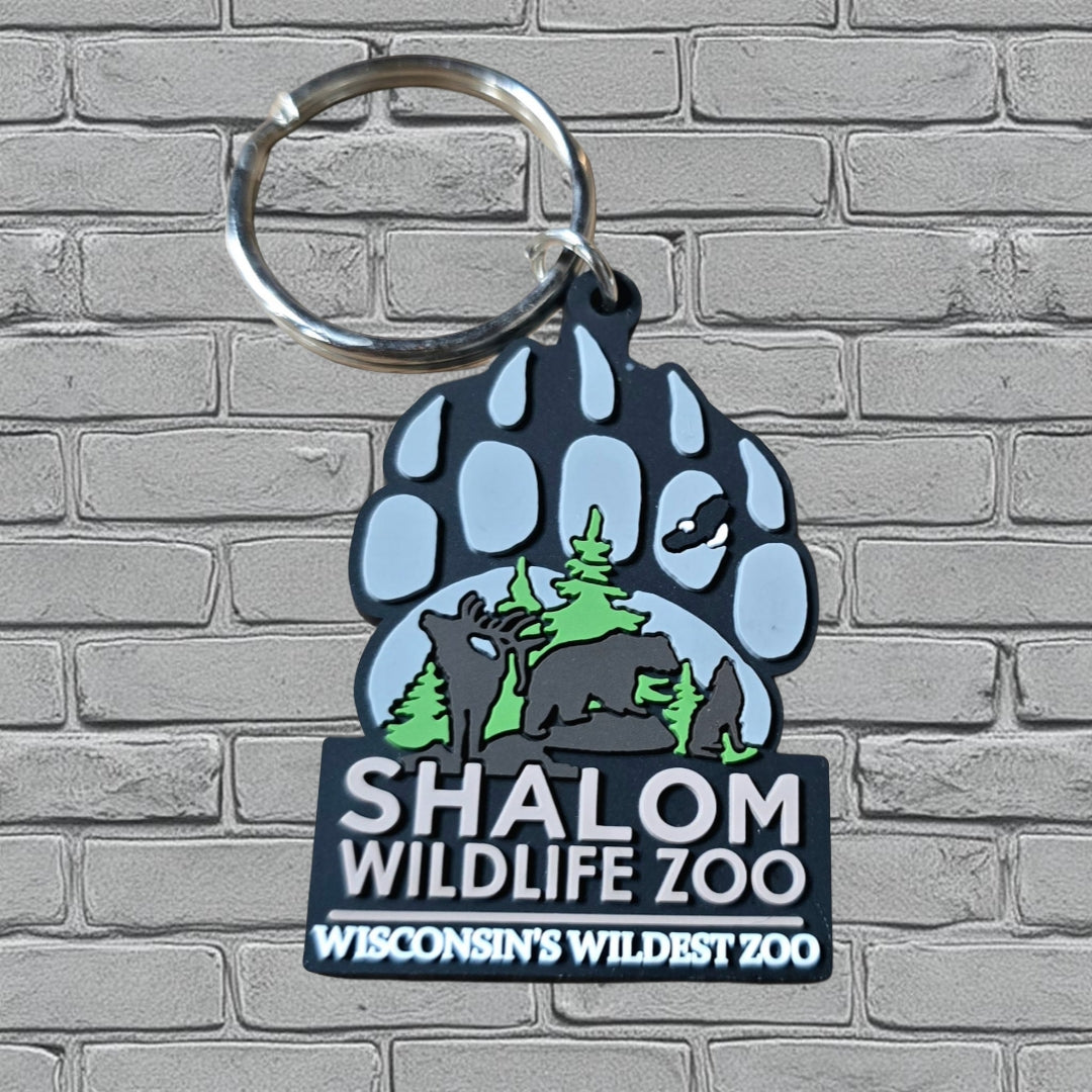 Shalom Wildlife Zoo Paw Print Keychain
